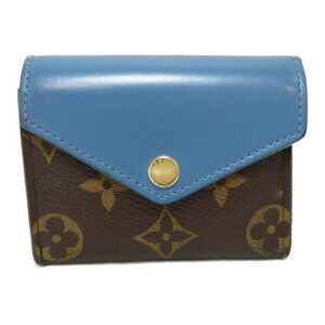 Louis Vuitton Zoe Portefeuille Wallet Bifold Canvas Blue Jean Wallet